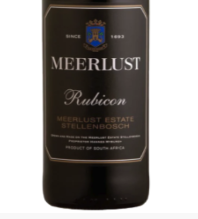 (image for) Meerlust Rubicon Bordeaux Blend 2017 1.5 Litre Magnum [TA 96]